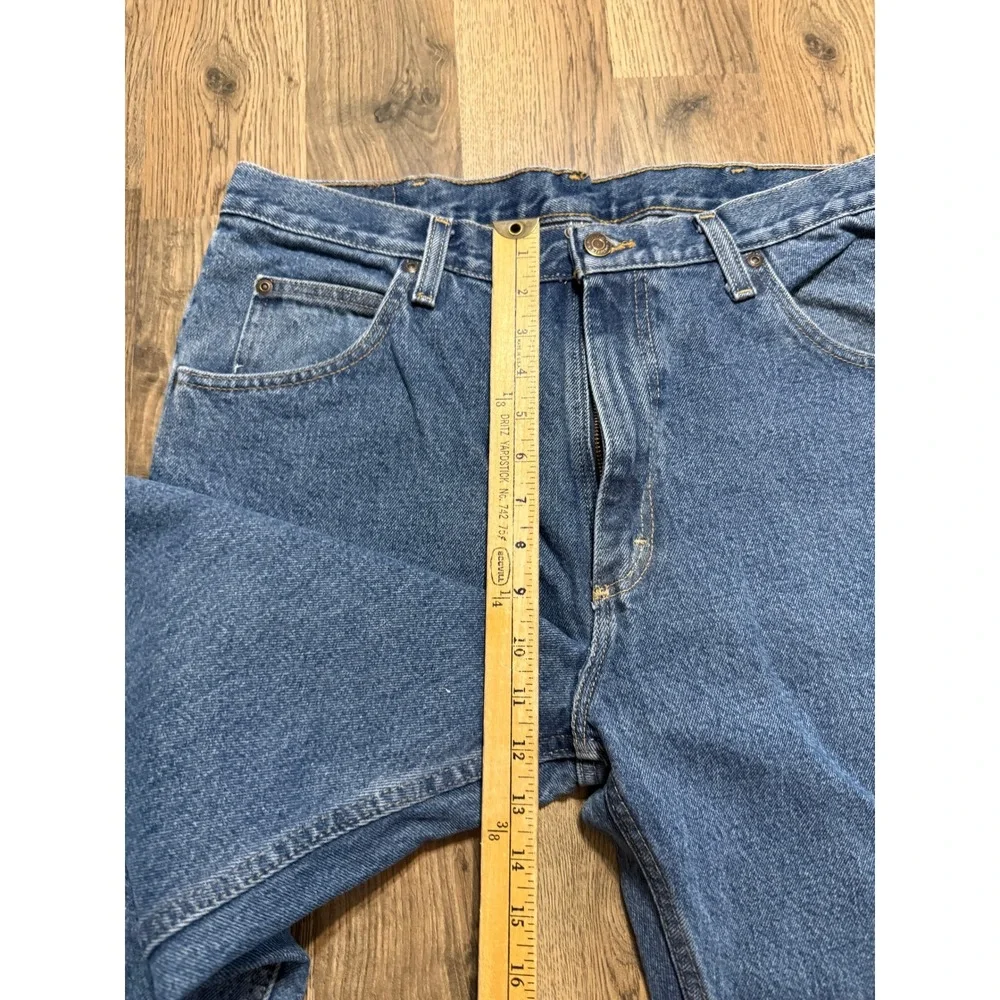 Wrangler Jeans Mens 35x34 Blue Adult Straight Leg Denim Excellent